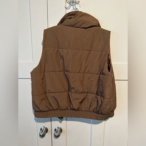 Brown puffer vest